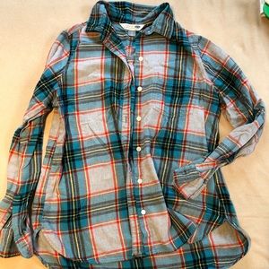 Old Navy Plaid Shirt Size Medium 100% Cotton